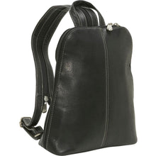 Load image into Gallery viewer, LeDonne Leather U-Zip Women&#39;s Sling/Backpack - Frontside Black
