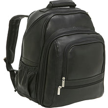 Load image into Gallery viewer, LeDonne Leather Vaquetta Large Laptop Backpack - Frontside Black
