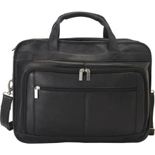Load image into Gallery viewer, LeDonne Leather Oversized Laptop Briefcase - front profile
