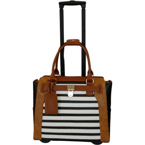 Cabrelli Fashion Executive Sally Stripe Rollerbrief - Lexington Luggage