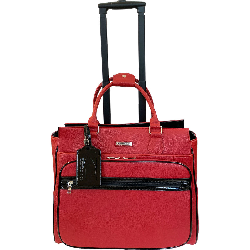 Cabrelli Fashion Executive Patent Piper Pebble Rollerbrief - Lexington Luggage