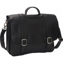 Load image into Gallery viewer, LeDonne Leather Classic Laptop Brief - black
