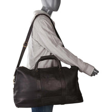 Load image into Gallery viewer, LeDonne Leather Colombian Vaquetta Classic Duffel - hanging length
