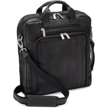 Load image into Gallery viewer, LeDonne Leather Upton Vertical Laptop Brief - black
