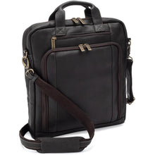 Load image into Gallery viewer, LeDonne Leather Upton Vertical Laptop Brief - cafe
