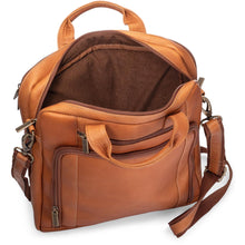 Load image into Gallery viewer, LeDonne Leather Upton Vertical Laptop Brief - main opening
