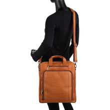 Load image into Gallery viewer, LeDonne Leather Upton Vertical Laptop Brief - hang length
