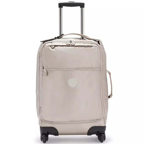 Kipling Darcey Small Metallic Carry-On Rolling Luggage - Frontside Metallic Glow