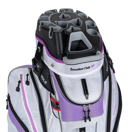 Women's Founders Club 3rd Gen Premium Organizer 14 Way Golf Cart Bag - Purple - club protection