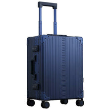 Load image into Gallery viewer, Aleon 21&quot; Aluminum Carry On w/Shirt &amp; Pant Packer - Front Left Quarter Sapphire
