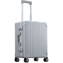 Load image into Gallery viewer, Aleon 21&quot; Aluminum Carry On w/Shirt &amp; Pant Packer - Front Left Quarter Platinum
