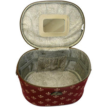 Load image into Gallery viewer, American Flyer Fleur De Lis 4-Piece Luggage Set - Interior Cosmetic Case
