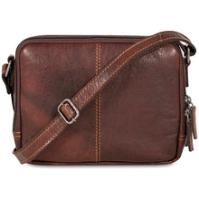 Load image into Gallery viewer, Jack Georges Voyager Double Zippered Crossbody Bag - Rearview
