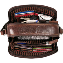 Load image into Gallery viewer, Jack Georges Voyager Double Zippered Crossbody Bag - Interior 
