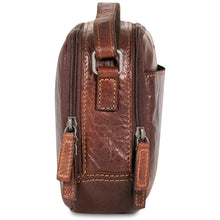 Load image into Gallery viewer, Jack Georges Voyager Double Zippered Crossbody Bag - Profile
