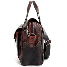 Load image into Gallery viewer, Jack Georges Voyager Zippered Briefcase With Front Flap Pocket - Profile
