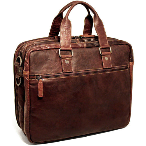 Jack Georges Voyager Large Travel Briefcase - Frontside Brown