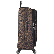 Load image into Gallery viewer, American Flyer Animal Print 5-Piece Spinner Luggage Set - Profile
