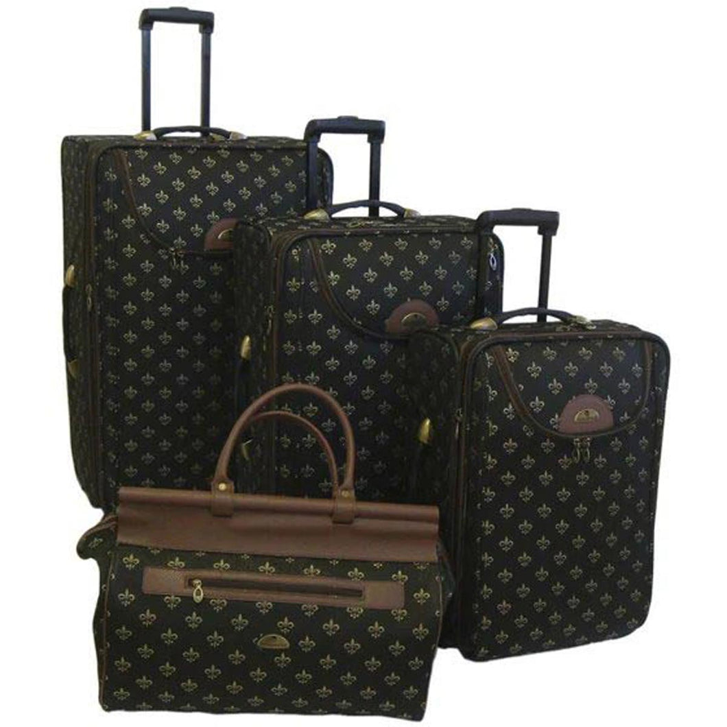 American Flyer Lyon 4-Piece Luggage Set - Full Set Black