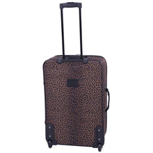 Load image into Gallery viewer, American Flyer Animal Print 5-Piece Luggage Set - Rearview
