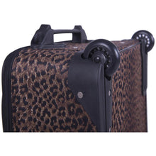 Load image into Gallery viewer, American Flyer Animal Print 5-Piece Luggage Set - Wheels
