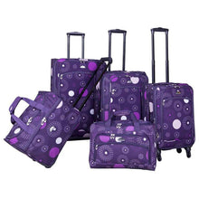 Load image into Gallery viewer, American Flyer Fireworks 5-Piece Spinner Luggage Set - Full Set
