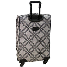 Load image into Gallery viewer, American Flyer Silver Clover 5-Piece Spinner Luggage Set - Rearview
