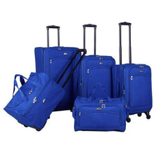 Load image into Gallery viewer, American Flyer South West Collection 5-Piece Luggage Set - Full Set Cobalt
