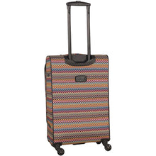 Load image into Gallery viewer, American Flyer Gold Coast 5-Piece Spinner Luggage Set - Rearview Upright 
