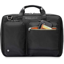Load image into Gallery viewer, Briggs &amp; Riley HTA Medium Expandable Briefcase - front stash pocket
