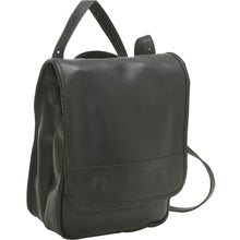 Load image into Gallery viewer, LeDonne Leather Convertible Backpack/Shoulder Bag - Frontside Black

