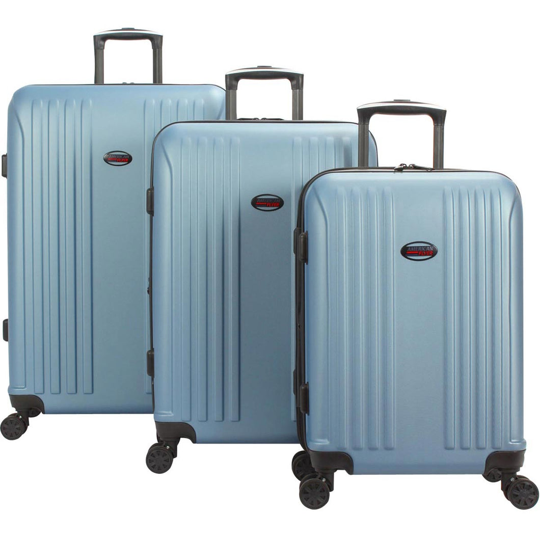 American Flyer Moraga 3-Piece Hardside Spinner Luggage Set - Full Set Dusk Blue