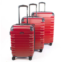 Load image into Gallery viewer, American Flyer Mina 3-Piece Hardside Spinner Luggage Set - Full Set Red
