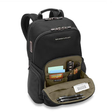 Load image into Gallery viewer, Briggs &amp; Riley HTA Medium Cargo Backpack - front organizer pocket
