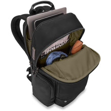 Load image into Gallery viewer, Briggs &amp; Riley HTA Medium Cargo Backpack - large main opening
