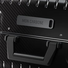 Load image into Gallery viewer, Mon Carbone Black Diamond Carbon Fiber Frame Closure Carry On - mon carbone badging

