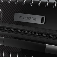 Load image into Gallery viewer, Mon Carbone Black Diamond Carbon Fiber Zippered Closure Carry On - mon carbone badging
