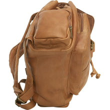 Load image into Gallery viewer, LeDonne Leather Classic Multi Pocket Backpack - Bottom
