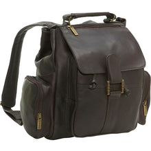Load image into Gallery viewer, LeDonne Leather Classic Multi Pocket Backpack - Frontsdie Cafe
