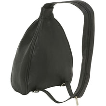 Load image into Gallery viewer, LeDonne Leather Ladies Sling Backpack - Rearview

