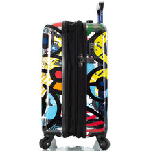 Load image into Gallery viewer, Britto Butterfly TRANSPARENT Carry On Spinner  - Profile Expanded
