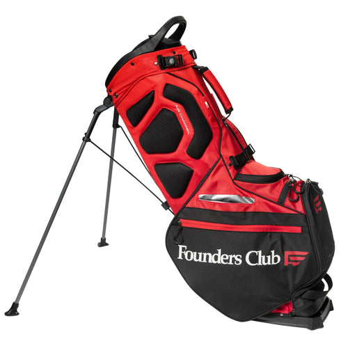 Founders Club Golf Lock 14 Stand Bag with Shaft Lock Top - red
