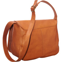 Load image into Gallery viewer, Ledonne Leather Classic Full Flap Should Bag - Rearview
