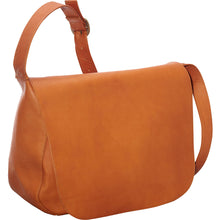 Load image into Gallery viewer, Ledonne Leather Classic Full Flap Should Bag - Frontside Tan
