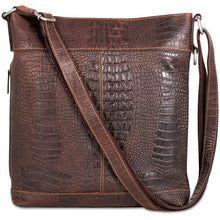Load image into Gallery viewer, Jack Georges Hornback Croco Crossbody Bag - Rearview
