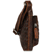 Load image into Gallery viewer, Jack Georges Hornback Croco Mini City Crossbody - Profile

