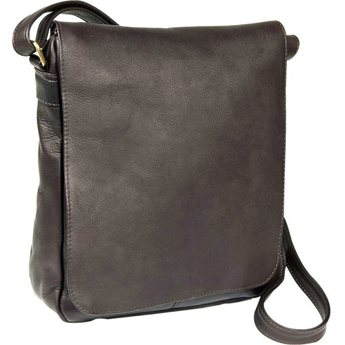 Ledonne Leather Vertical Flap Over Shoulder Bag - Frontside Cafe