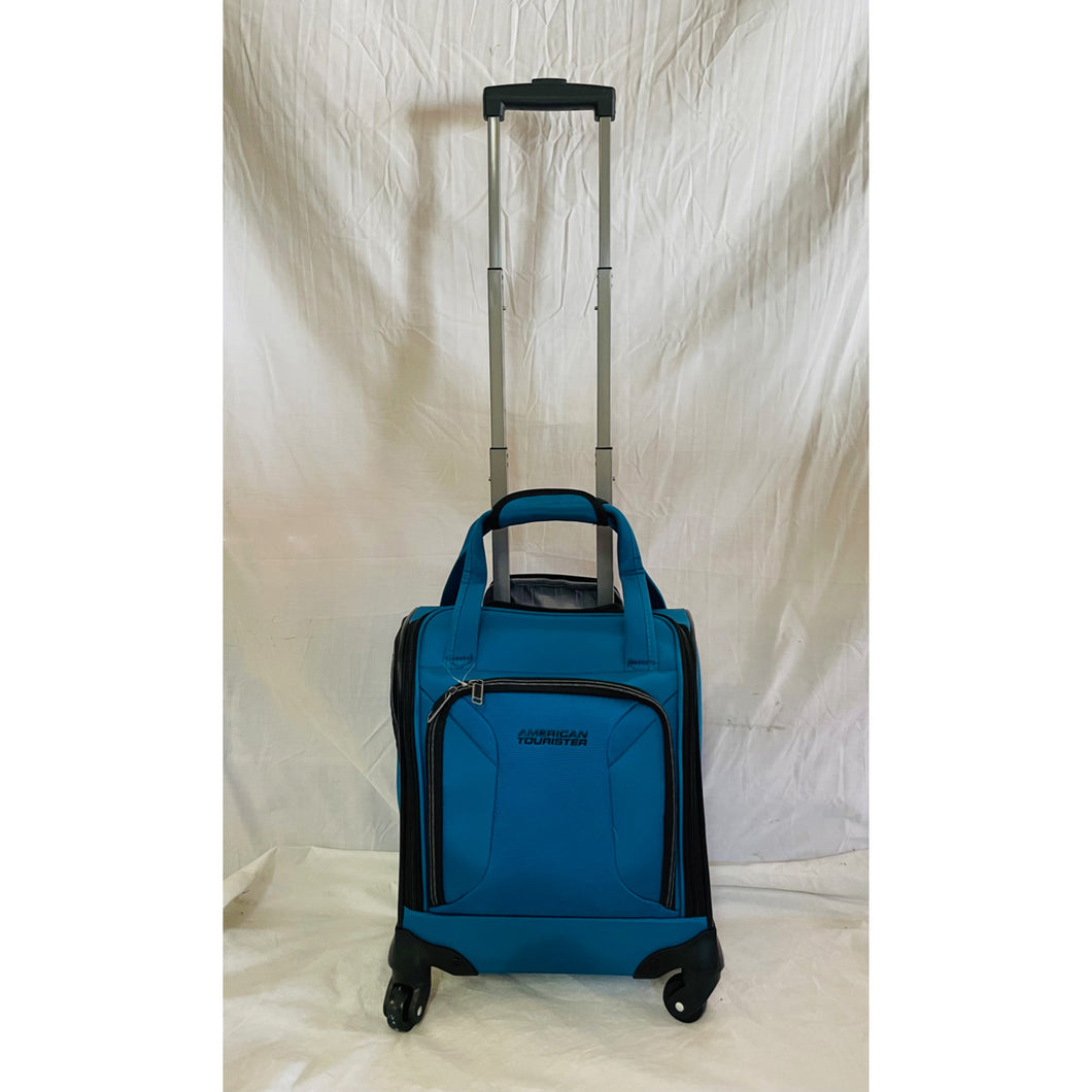 American Tourister Zoom Under Seater Spinner Tote - Frontside Teal