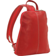 Load image into Gallery viewer, LeDonne Leather U-Zip Women&#39;s Sling/Backpack - Frontside Red
