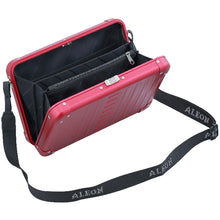 Load image into Gallery viewer, Aleon Aluminum Large Personal Cross Body - Ruby Open With Shoulder Strap
